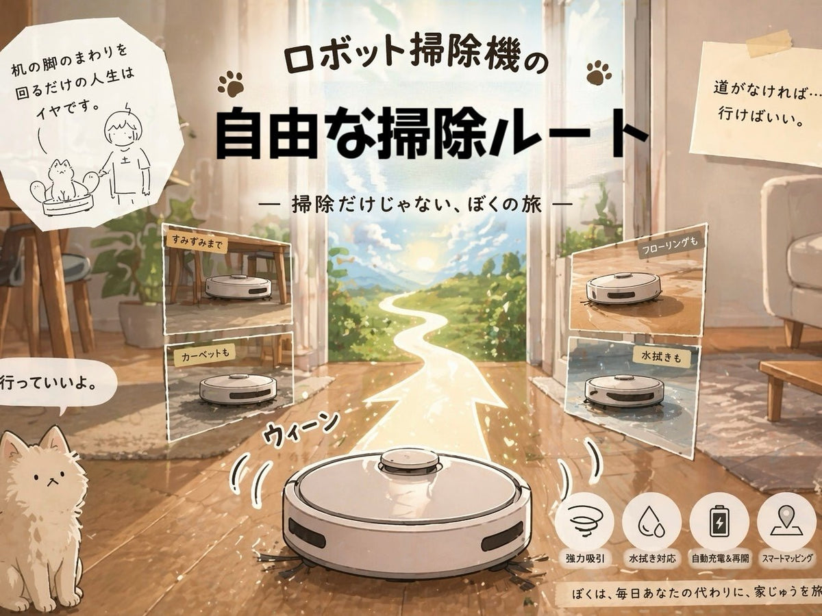 ロボット掃除機の自由すぎる掃除ルート – Dreame Japan
