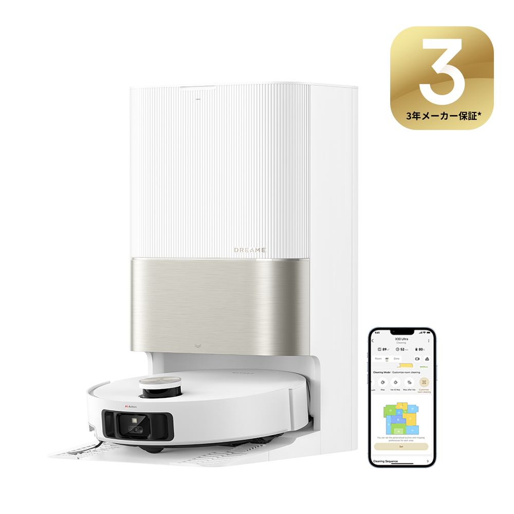 【6cmの障害を越えることができる】Dreame (ドリーミー) X50 Ultra ロボット掃除機|吸引·水拭き両用・自動ゴミ収集・モップ自動洗浄 ・AIによる障害物回避と360°ナビゲーション・背の低い家具やソファの下もラクラクお掃除・最大20,000 Paの吸引力・部屋の角や隅も徹底掃除・絡まり防止ブラシ・アプリと音声によるコントロール・Matterプロトコル対応