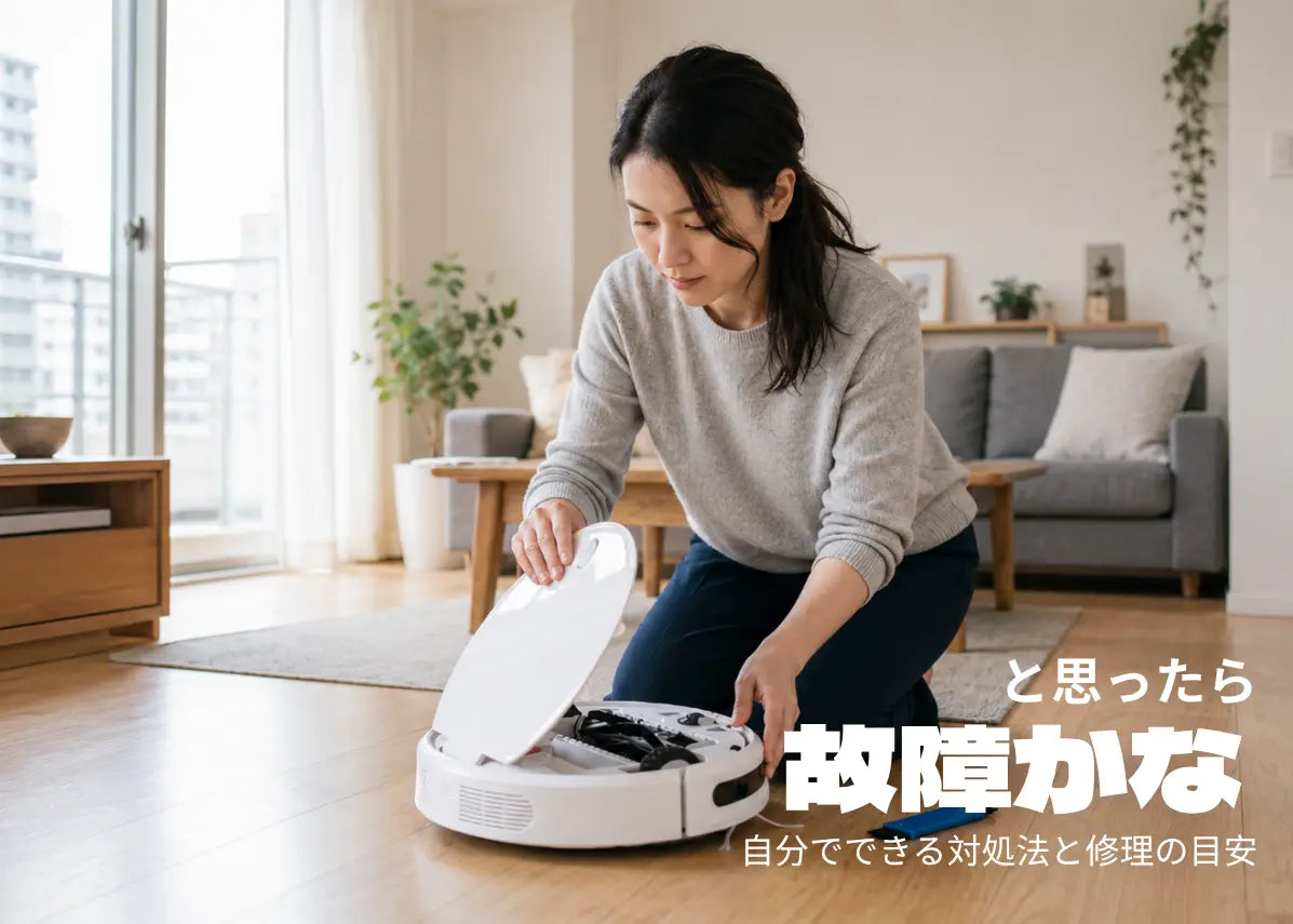 ロボット掃除機は修理できる？故障時の対処法と相談先