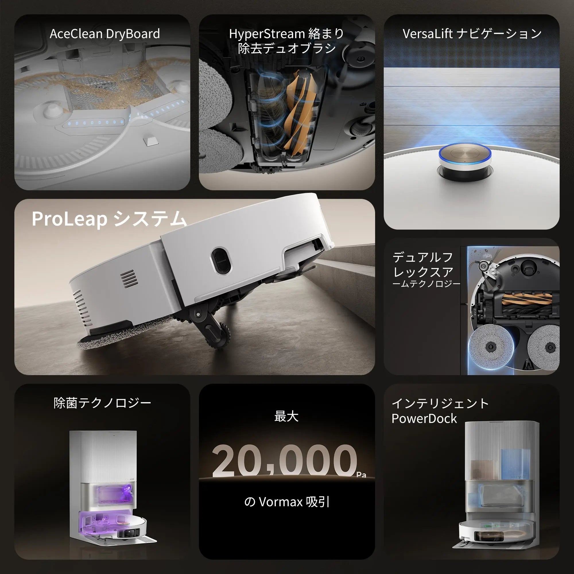 【周年記念限定】Dreame X50 Ultra 吸引・水拭き両用ロボット掃除機