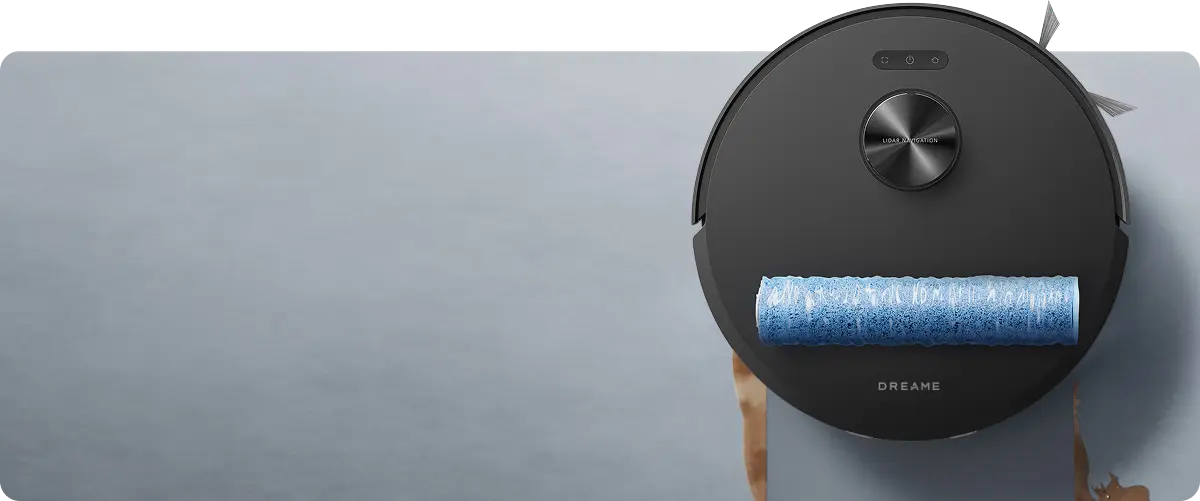 Aqua series robot vacuum hero background