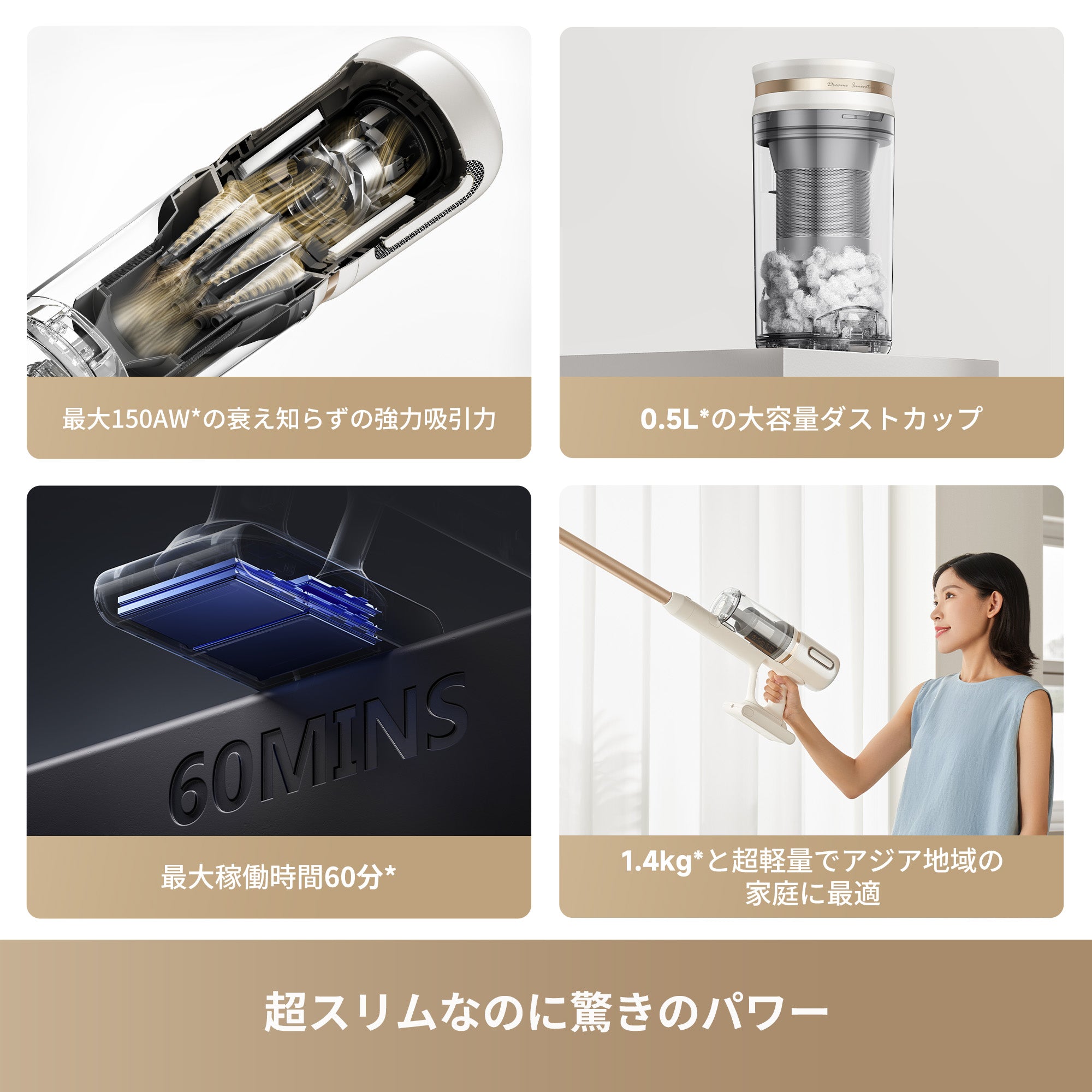 X1 Slim コードレス掃除機｜CelesTectライトで16倍可視化・センサー