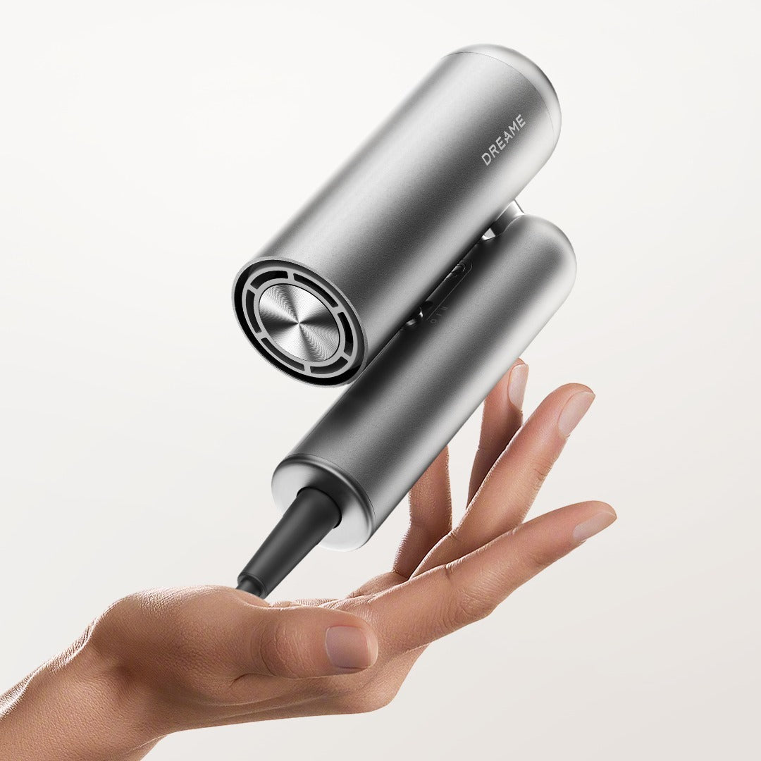 Dreame (ドリーミー) Pocket 速乾ヘアドライヤー 3つの折りたたみフォーム プロフェッショナルなスタイリング 軽量300g 11万回転/分のモーター 3億個/cm³のプラチナマイナスイオン 57℃恒温 約40秒の速乾 静音ヘアドライヤー