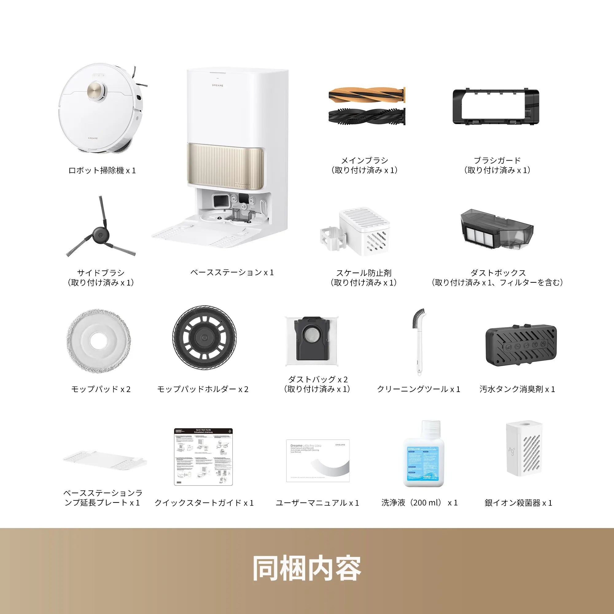 周年記念限定】Dreame L40s Pro Ultra 吸引・水拭き両用ロボット掃除機