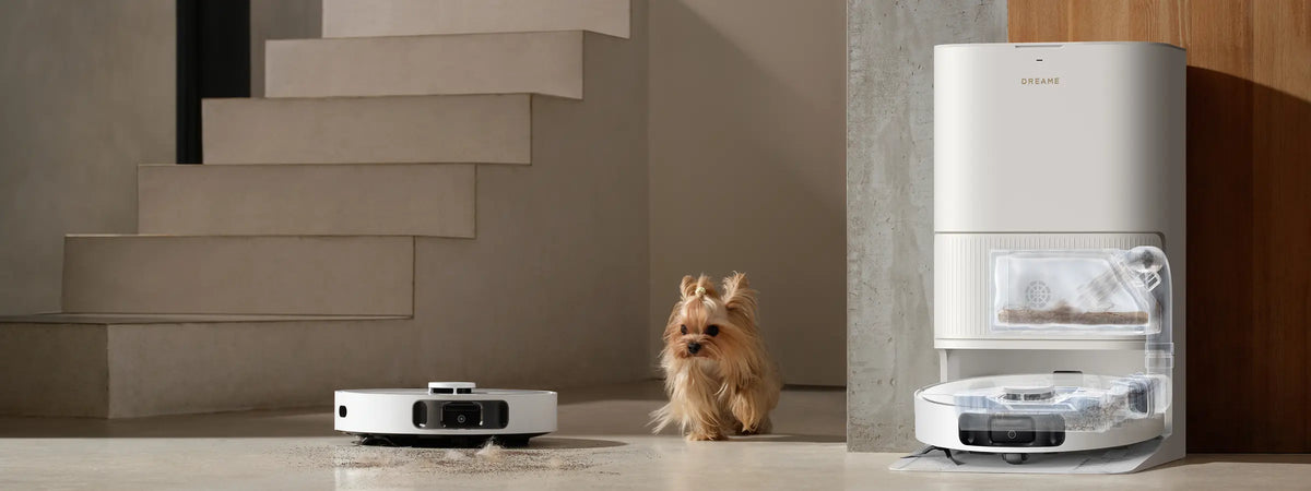 D series robot vacuum hero background